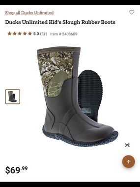 Ducks Unlimited Kids' Waterproof Camo Rain & Snow Boots - Brown/Camo